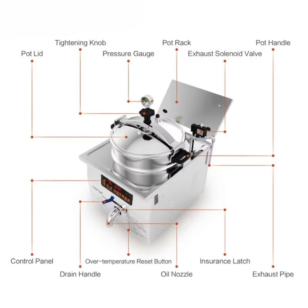 Air Fryer - Industrielle kontinuierliche Vakuumfritteuse, ölfreie elektrische Heißluftfritteuse