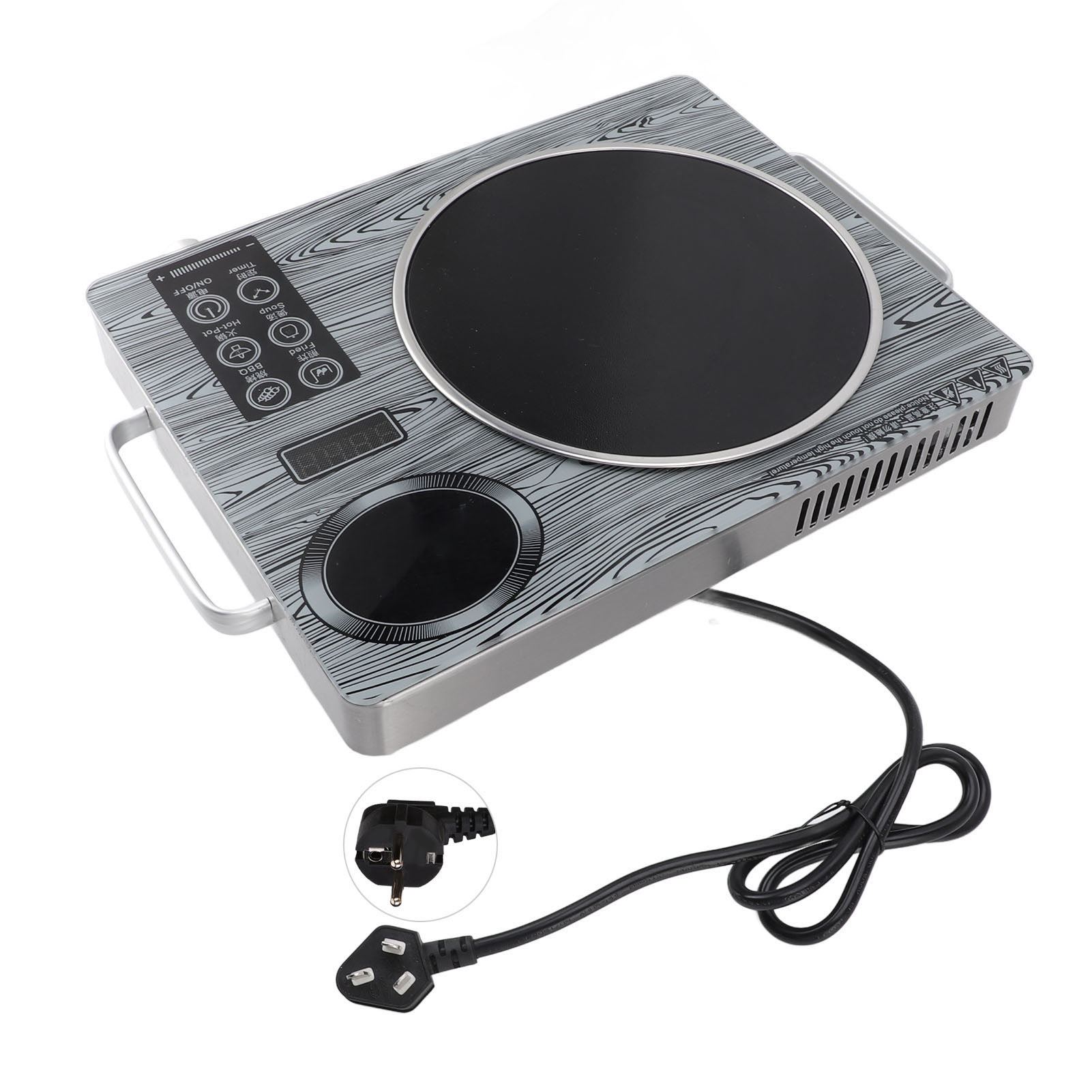 Induction Cooktop Portable - Elektrischer Induktionsherd, Touch-Steuerung, Einzelbrenner, Keramik-Infrarot-Heizplatte, 4