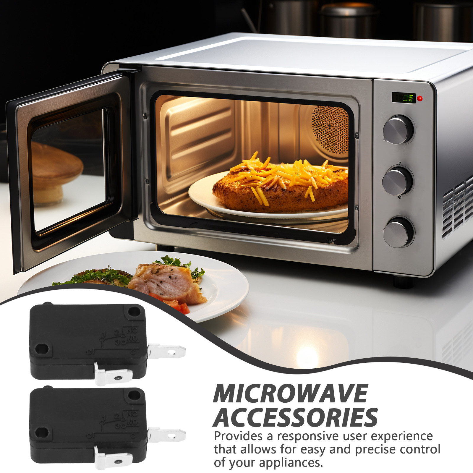 Microwave Oven - 2 Stück Mikroschalter, normalerweise geöffnet, universeller