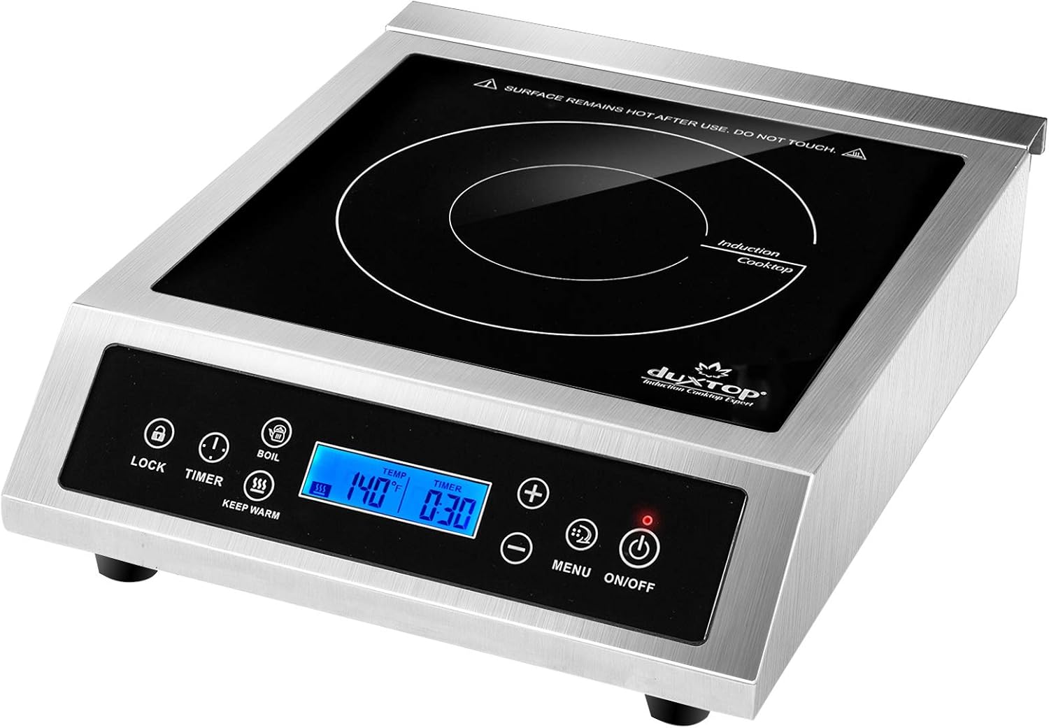 Induction Cooktop Portable - Professionelles Tragbares Induktionskochfeld, Kommerzieller Arbeitsplatten-Kochbrenner, 1800
