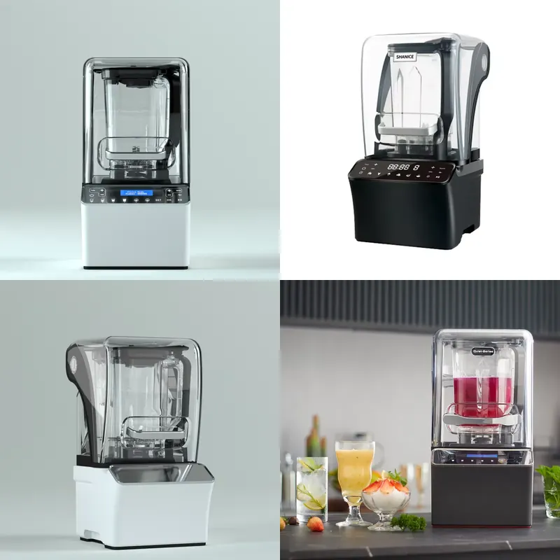 Blender - Leistungsstarker Multifunktions-Standmixer mit Schallschutzhaube für Gewerbliche