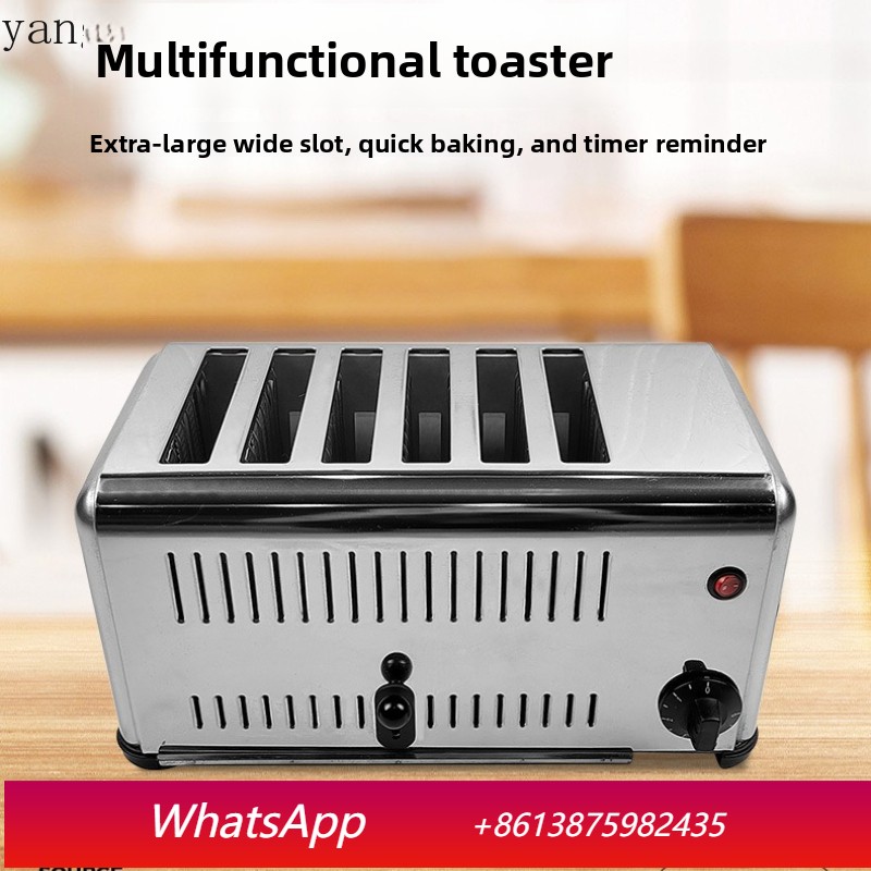 Toaster - YJQ kommerzieller Vier-Scheiben-Toaster, Sechs-Scheiben-Toaster, Edelstahl-Toaster
