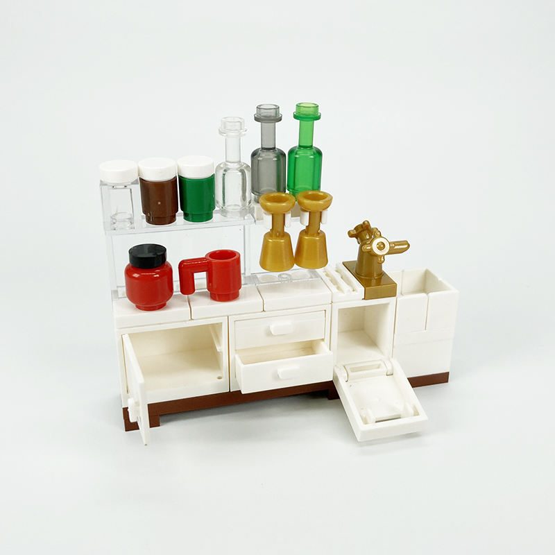 Moc Block kreative Spielzeuge  – Kitchen Appliances Cabinet Bewertung und Preis